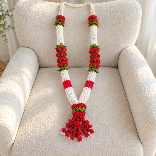 Crochet Varmala - Red