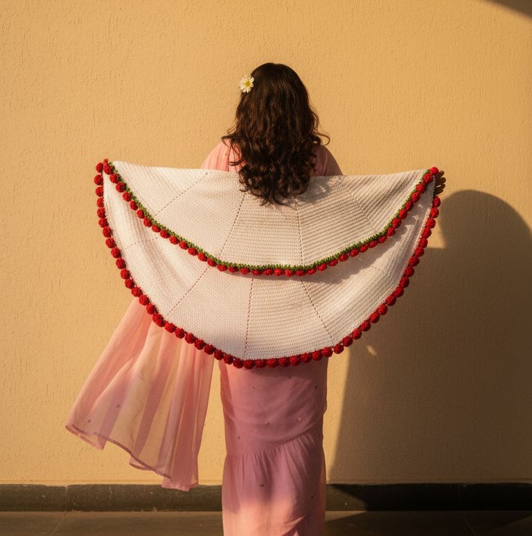 Crochet Rose Flower Blanket