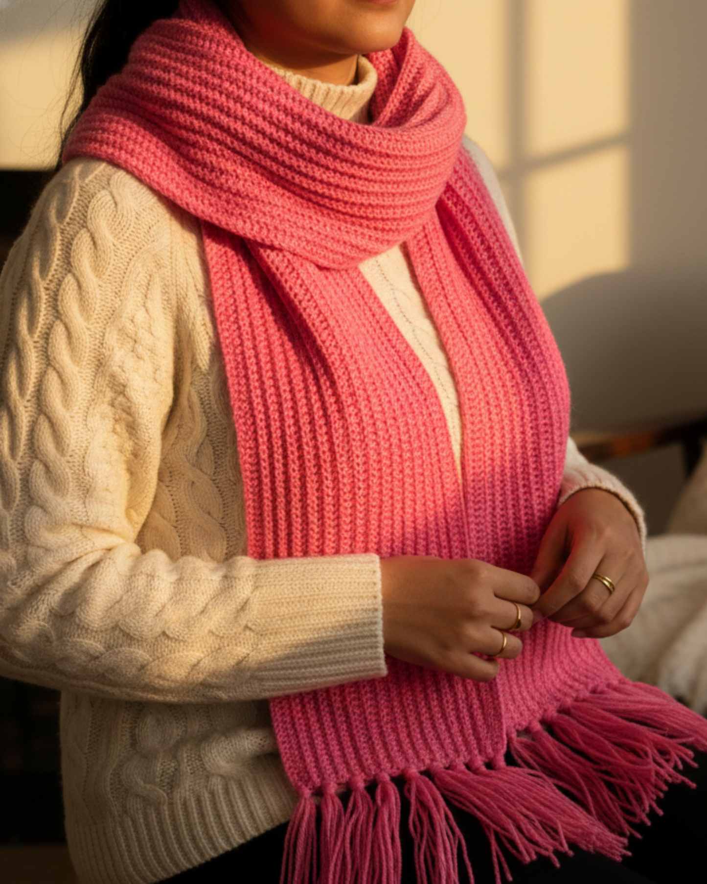 Handmade Crochet Woolen Muffler