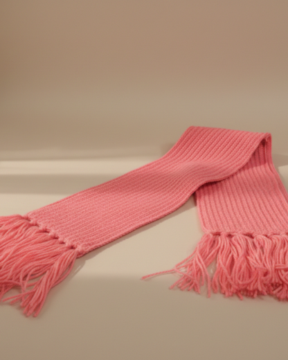 Handmade crochet woollen muffler, additional view