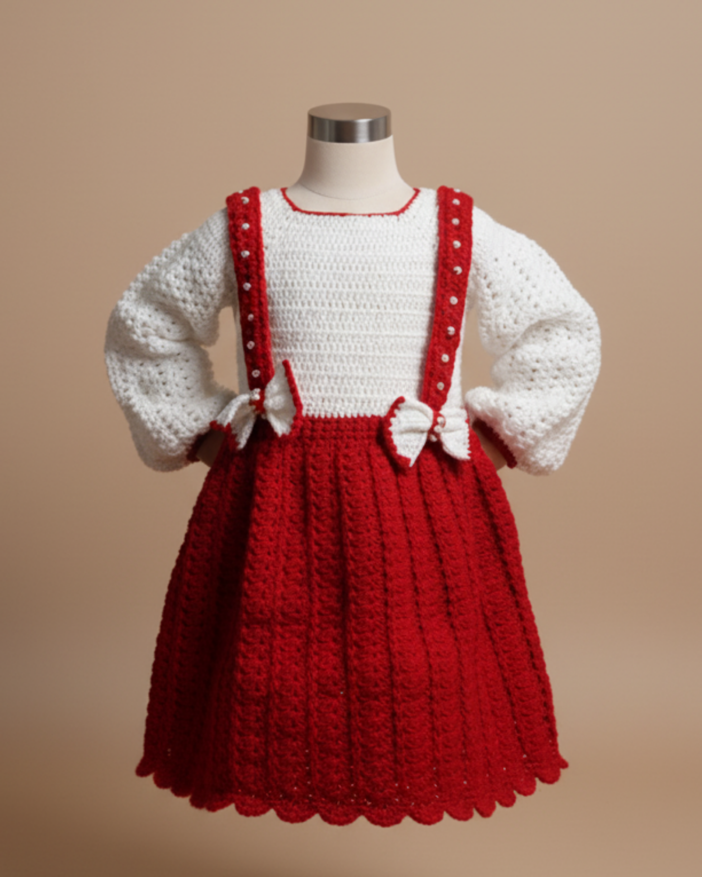 Scarlet Bow – Luxury Crochet Frock