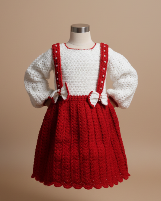 Scarlet Bow – Luxury Crochet Frock