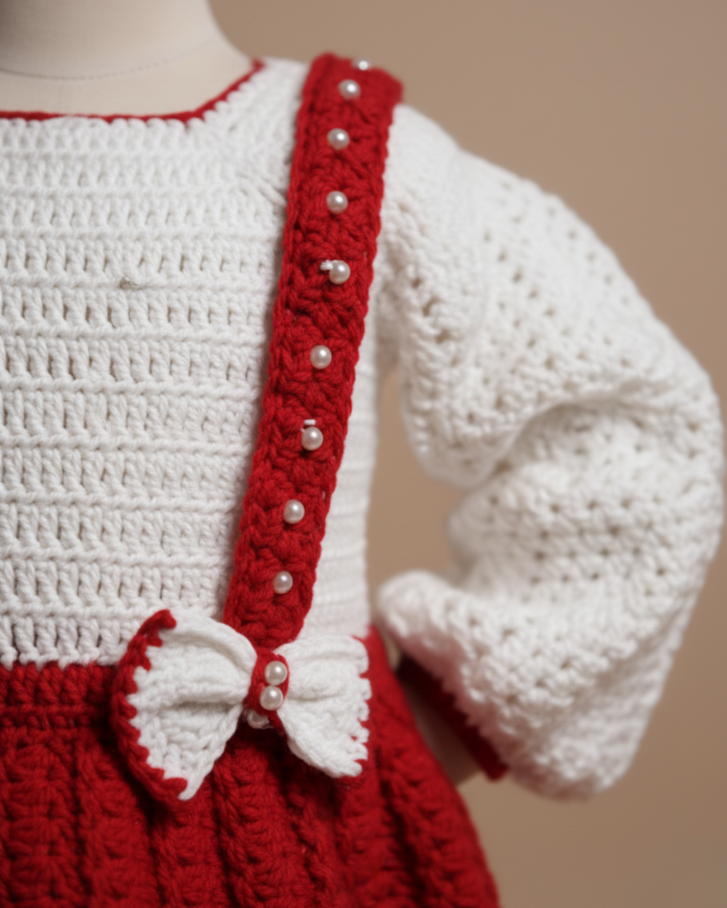 Scarlet Bow – Luxury Crochet Frock
