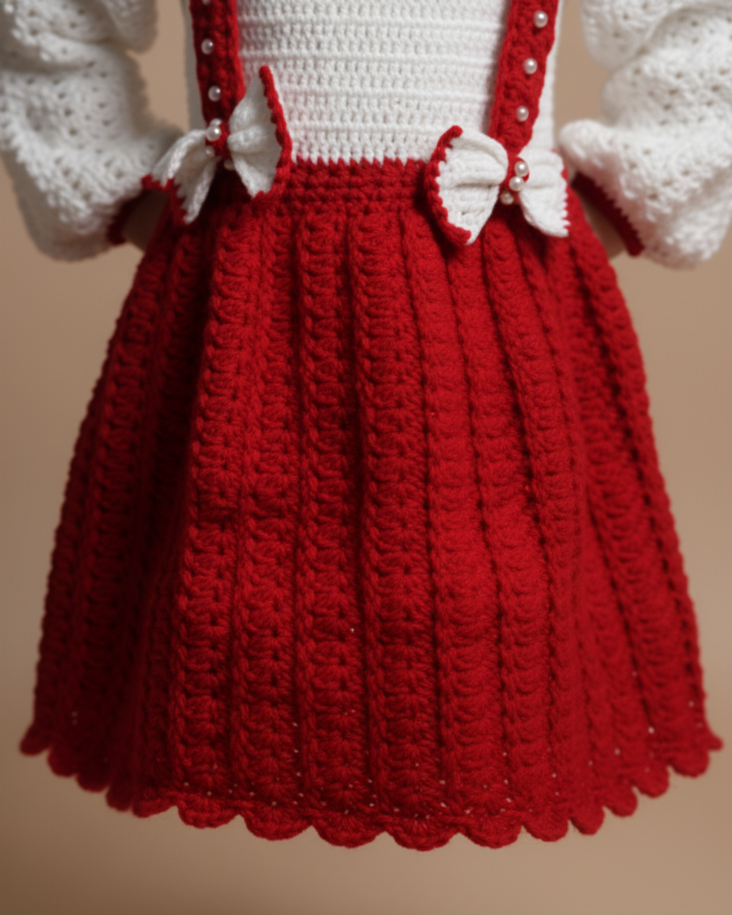 Scarlet Bow – Luxury Crochet Frock