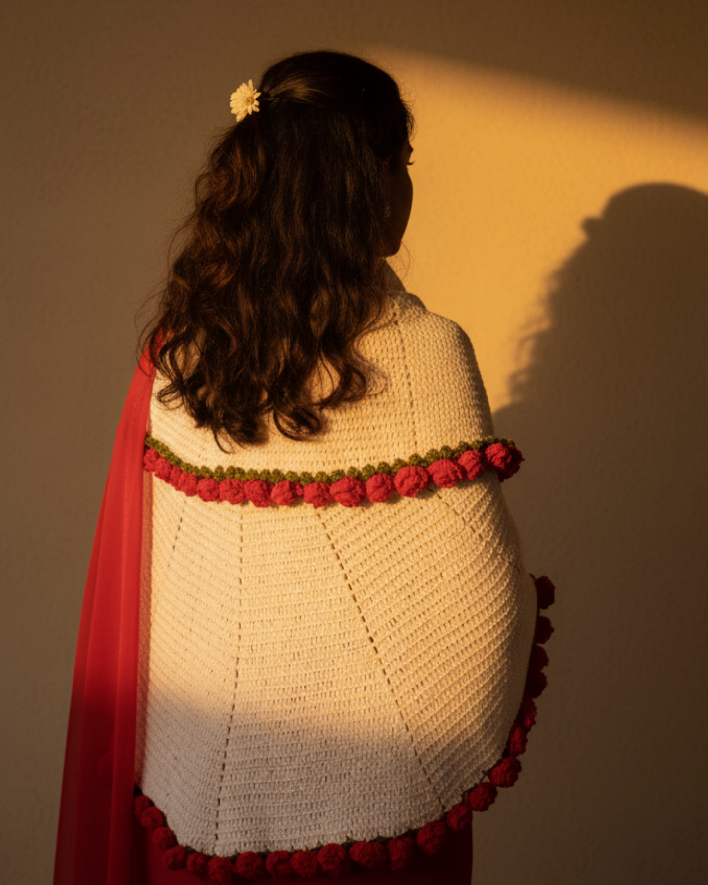 Handmade Crochet Rose Bouquet Blanket