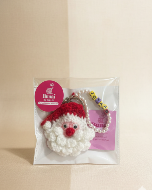 Ho Ho Charm – Crochet Santa Keychain