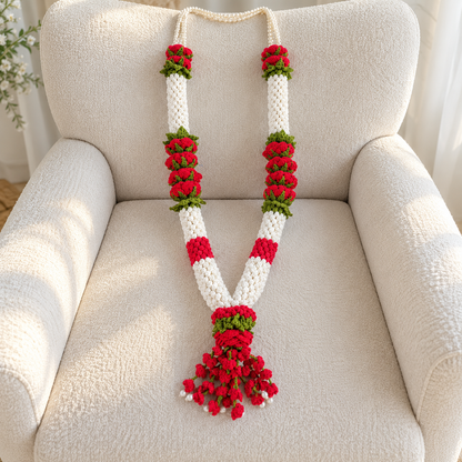 Crochet Varmala - Red