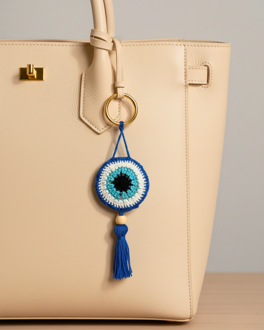 Evil Eye Crochet Charm
