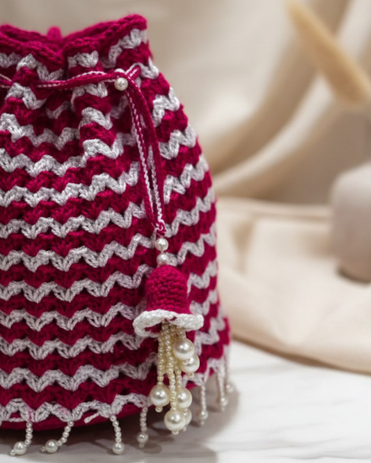Leheriya Crochet Potli